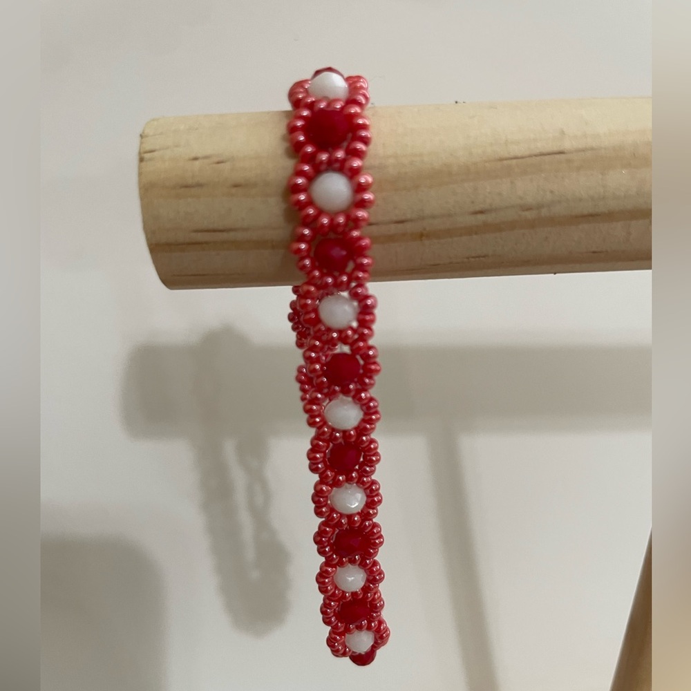 Huichol Beaded Flower Bracelet